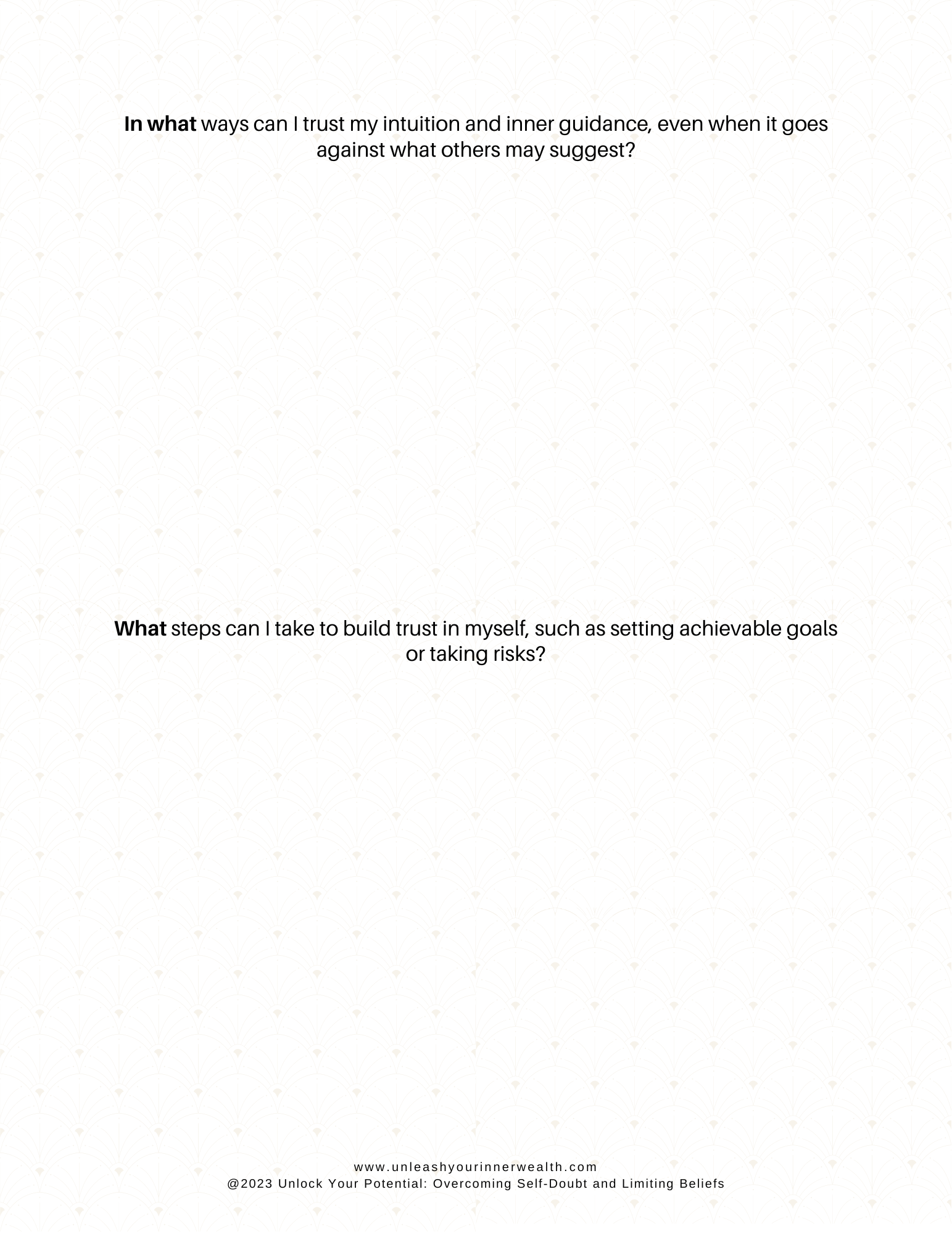 EMPOWERING QUESTIONS FOR TRUST GUIDEBOOK JOURNAL UNLEASH YOUR INNER WEALTH