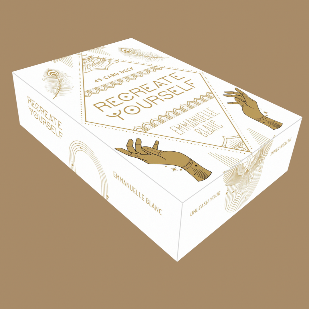 The Recreate Yourself 45-card deck is an essentials all-in-one tool for personal growth and self-discovery for those who want to embark on a transformative journey.