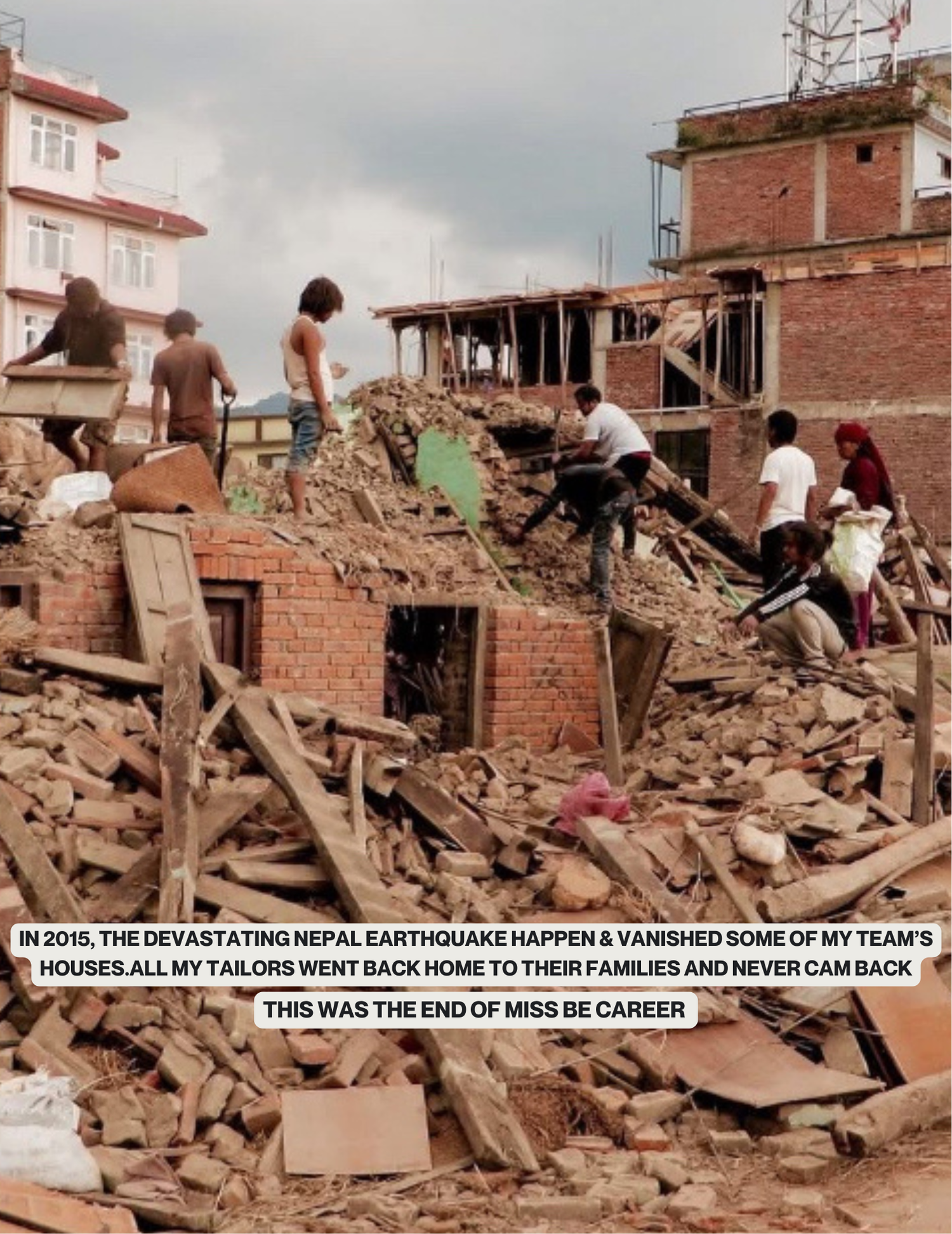 Emmanuelle Blanc aka Miss be Nepal Earthquake 2015