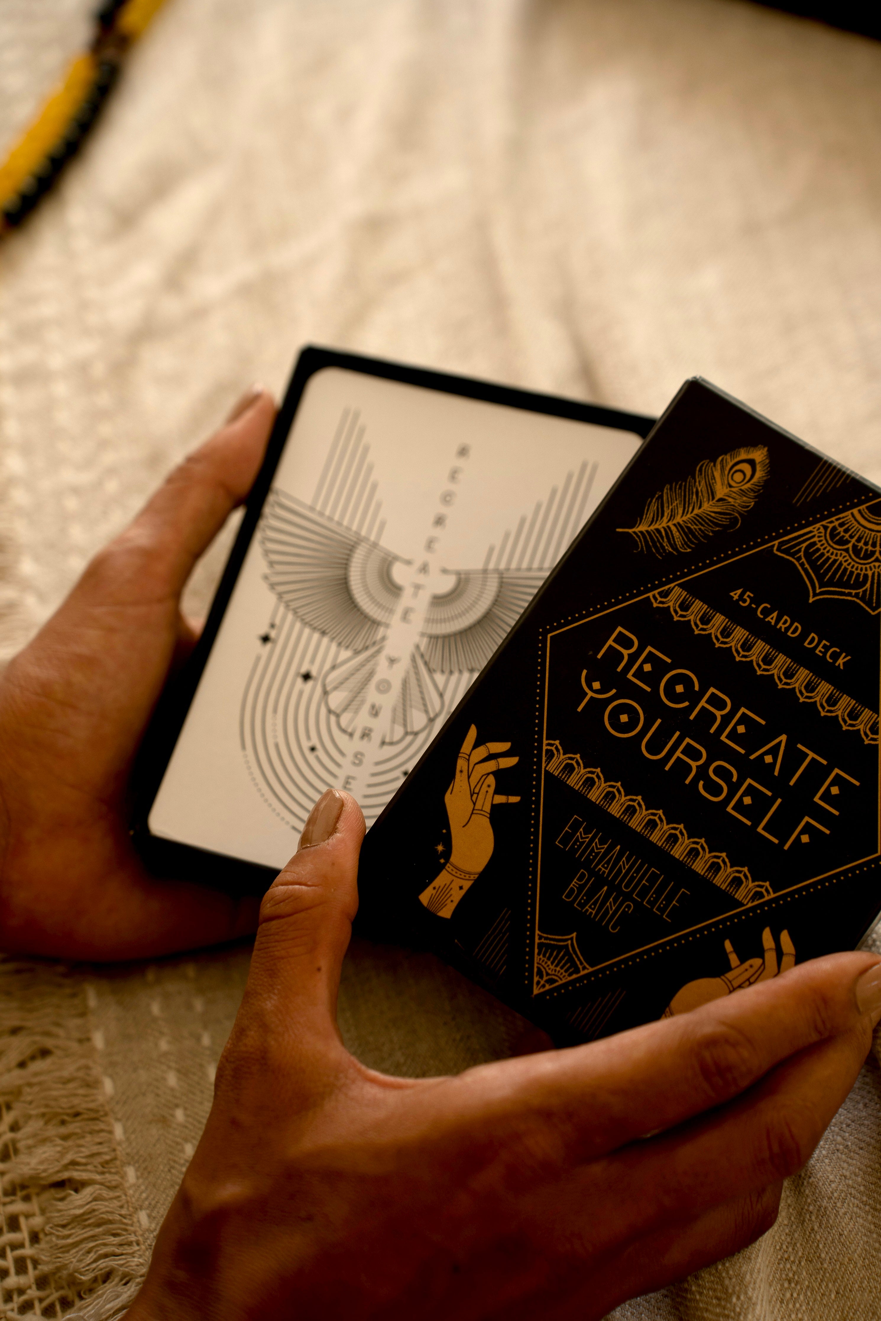 The Recreate Yourself 45-card deck is an essentials all-in-one tool for personal growth and self-discovery for those who want to embark on a transformative journey.