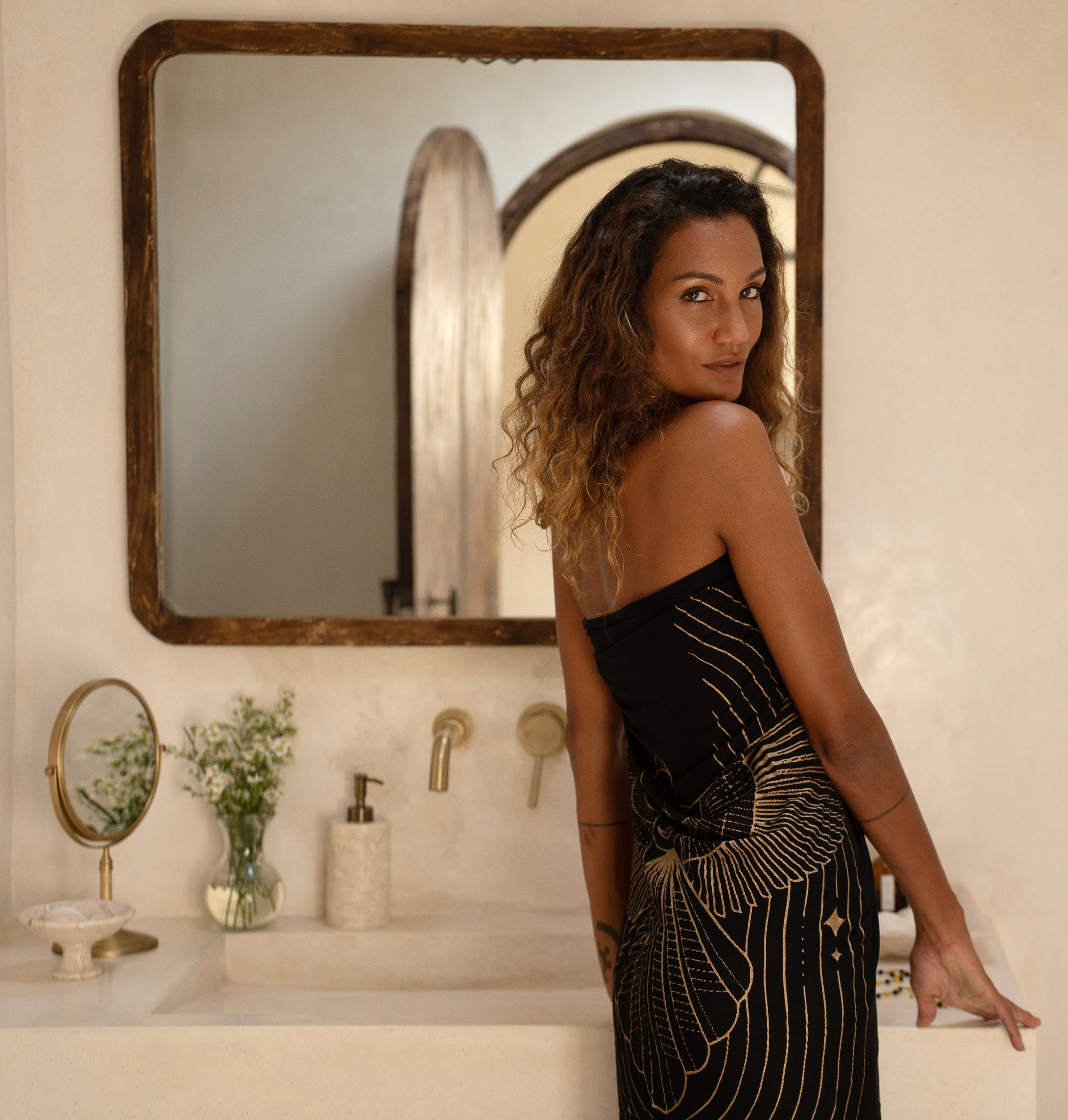 black and gold rise sarong from Unleash your inner wealth