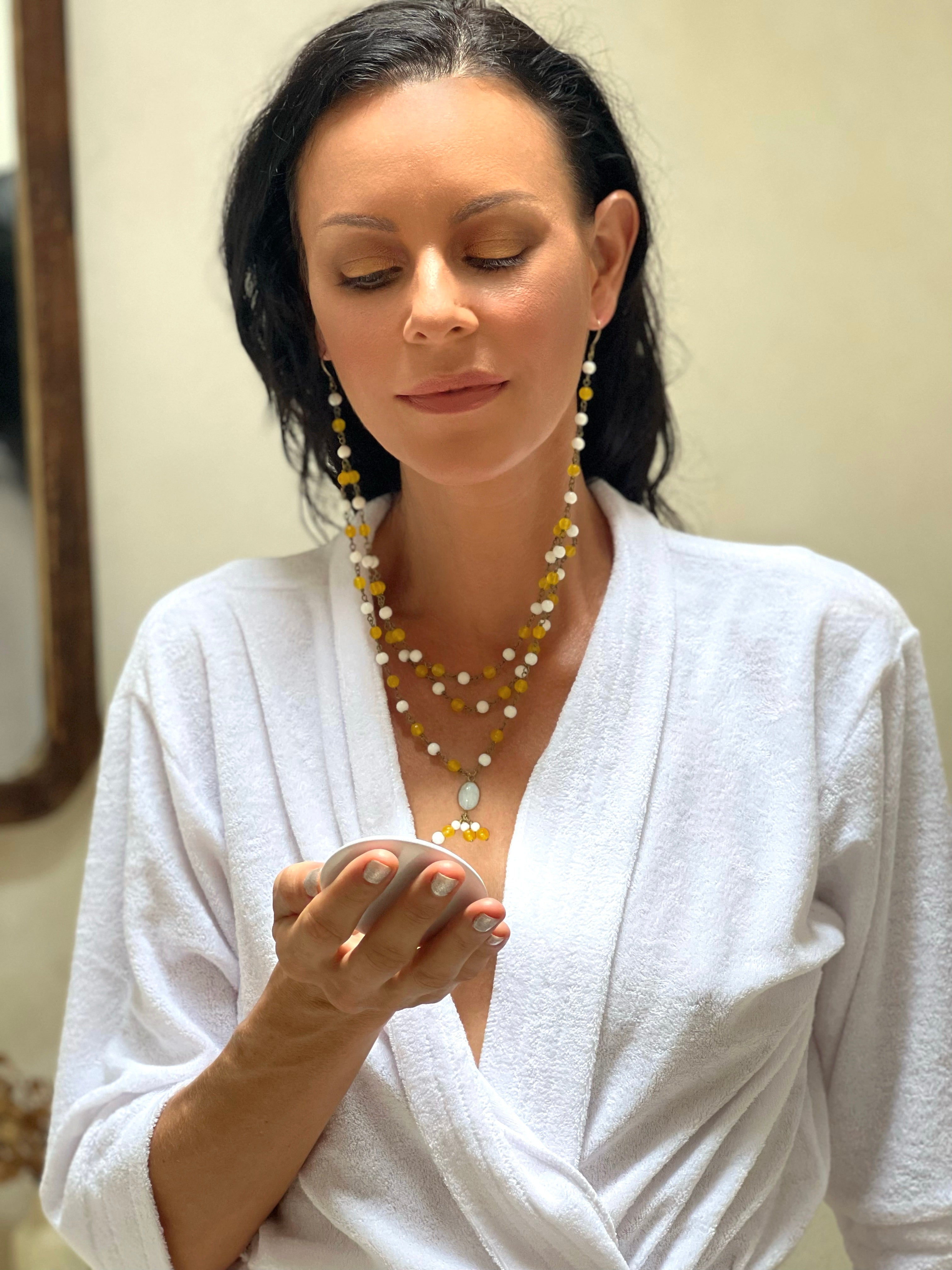 GLAM/DUO necklace earrings 2-in-1 handcraft by Unleash Your Inner Wealth with self love magic mirror ritual 